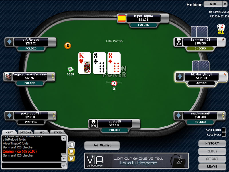 Carbon Poker screenshot