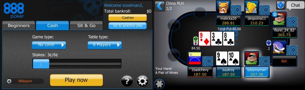 888 poker android screenshots