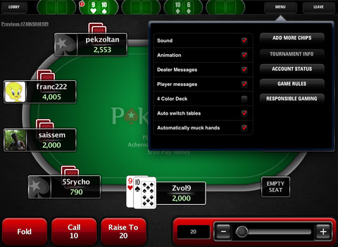 poker stars mobile app